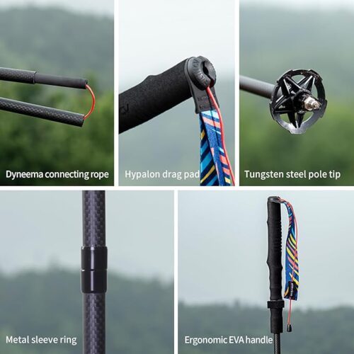 Gậy chạy trail địa hình trekking Aonijie E4204