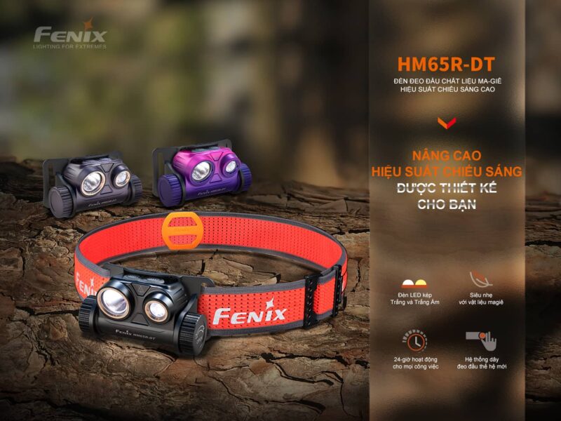 Đèn pin đội đầu Fenix HM65R-DT