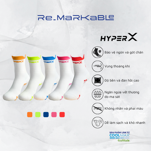 Vớ chạy bộ HYPER X Sợi CoolMax