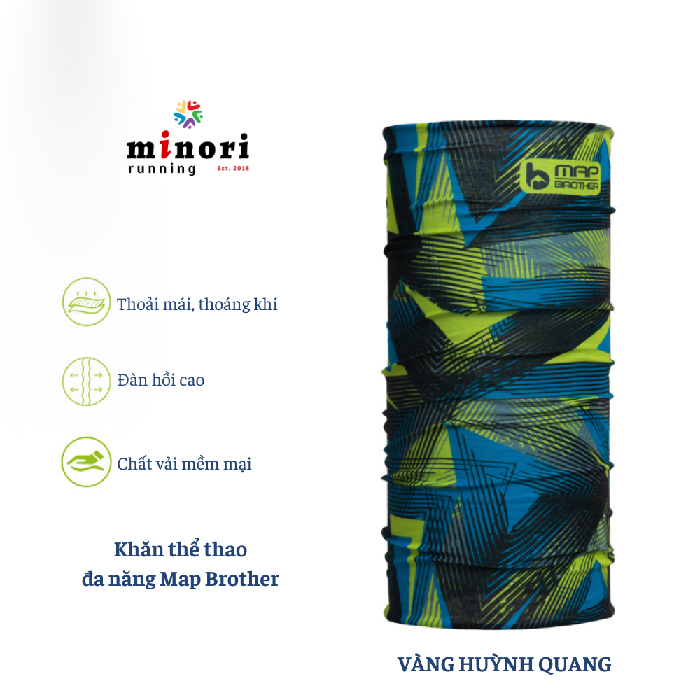 Khăn đa năng Thể thao Map Brother Chống nắng hiệu quả - Ảnh 3